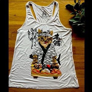 Sushi Cat tank top